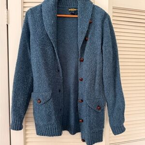 Vintage Ralph Lauren Blue Button-Up Cardigan
